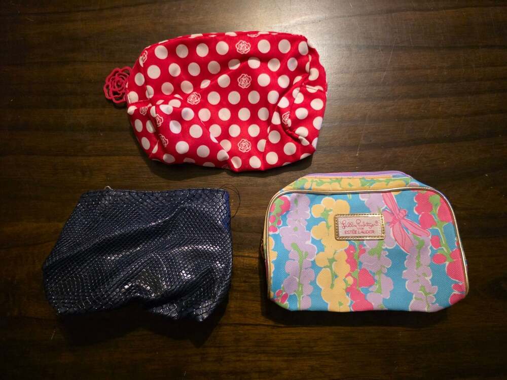 Lot of 3 Cosmetic Pouch Makeup Bags Brand New